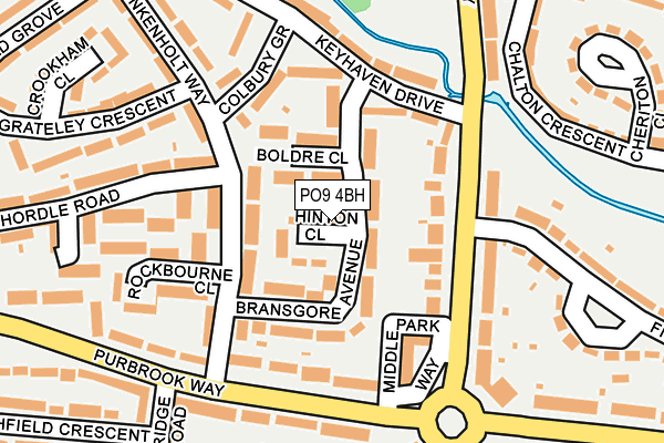 PO9 4BH map - OS OpenMap – Local (Ordnance Survey)