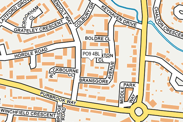 PO9 4BL map - OS OpenMap – Local (Ordnance Survey)