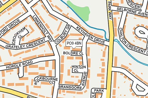 PO9 4BN map - OS OpenMap – Local (Ordnance Survey)