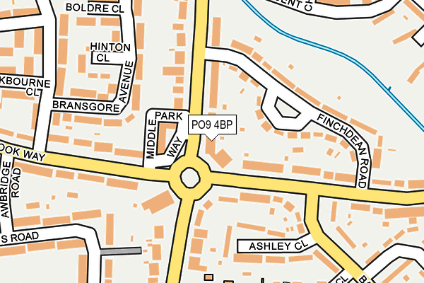 PO9 4BP map - OS OpenMap – Local (Ordnance Survey)