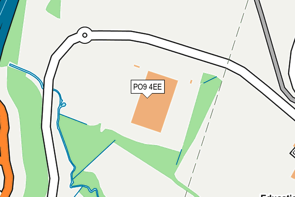 PO9 4EE map - OS OpenMap – Local (Ordnance Survey)