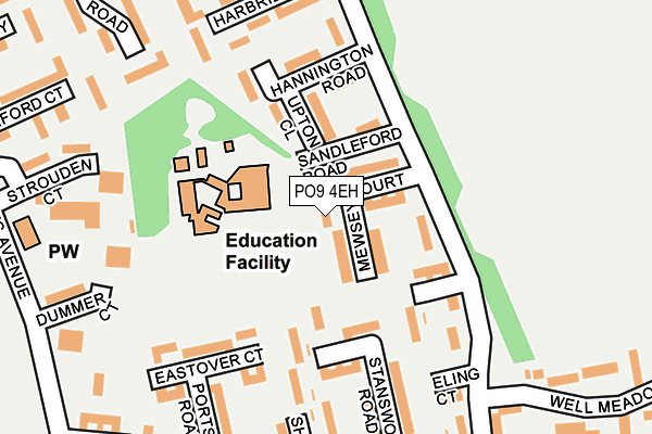 PO9 4EH map - OS OpenMap – Local (Ordnance Survey)