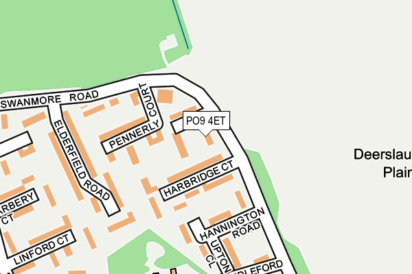 PO9 4ET map - OS OpenMap – Local (Ordnance Survey)