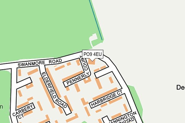 PO9 4EU map - OS OpenMap – Local (Ordnance Survey)