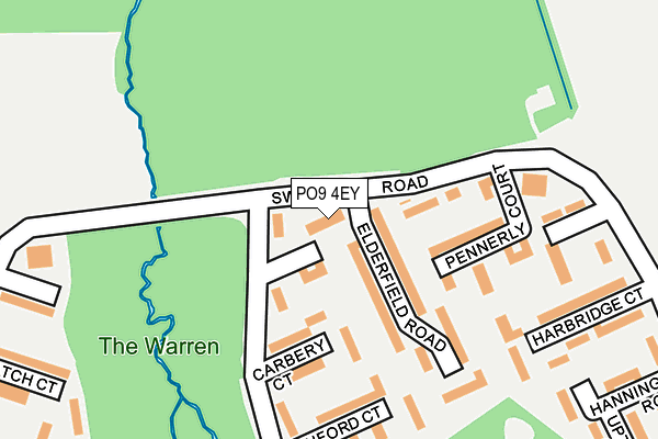 PO9 4EY map - OS OpenMap – Local (Ordnance Survey)