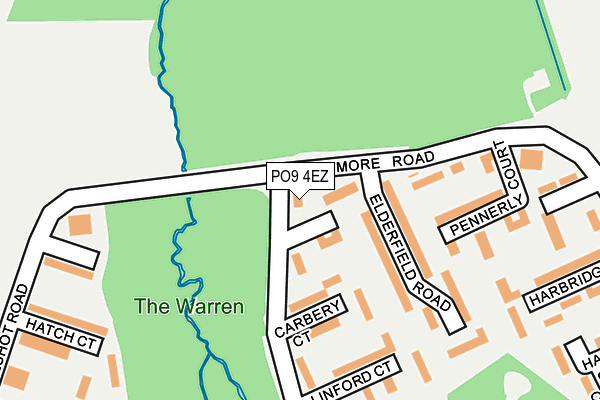 PO9 4EZ map - OS OpenMap – Local (Ordnance Survey)