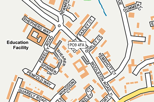 PO9 4FA map - OS OpenMap – Local (Ordnance Survey)