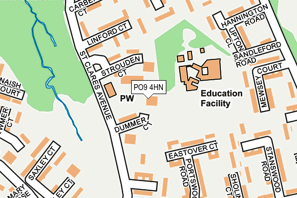 PO9 4HN map - OS OpenMap – Local (Ordnance Survey)