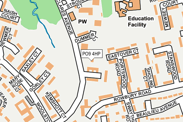 PO9 4HP map - OS OpenMap – Local (Ordnance Survey)