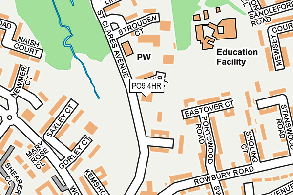 PO9 4HR map - OS OpenMap – Local (Ordnance Survey)