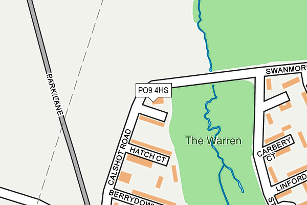 PO9 4HS map - OS OpenMap – Local (Ordnance Survey)