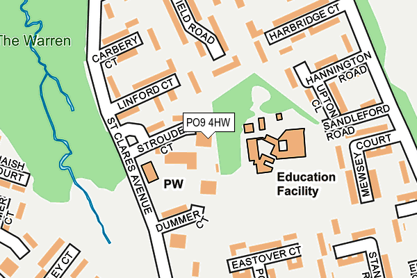 PO9 4HW map - OS OpenMap – Local (Ordnance Survey)