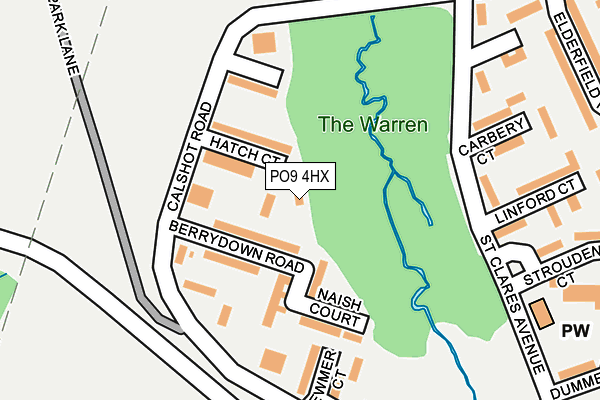 PO9 4HX map - OS OpenMap – Local (Ordnance Survey)