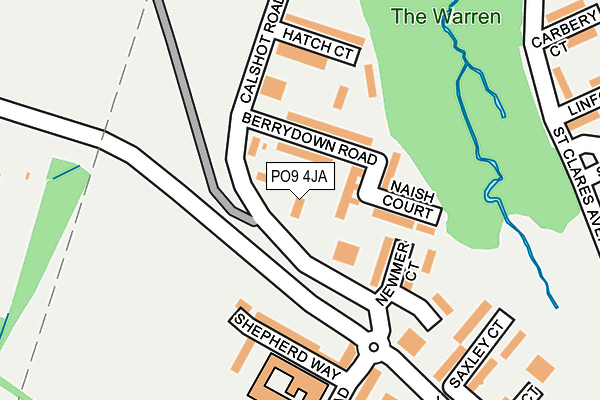 PO9 4JA map - OS OpenMap – Local (Ordnance Survey)