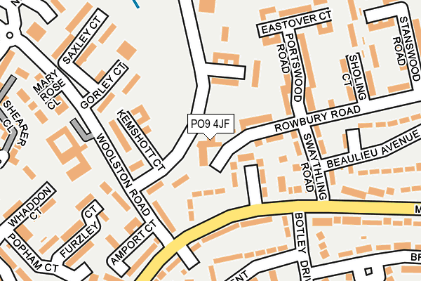 PO9 4JF map - OS OpenMap – Local (Ordnance Survey)