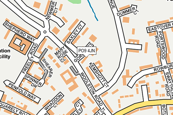 PO9 4JN map - OS OpenMap – Local (Ordnance Survey)