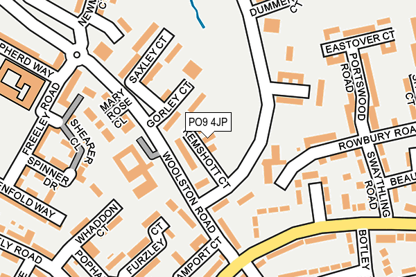 PO9 4JP map - OS OpenMap – Local (Ordnance Survey)