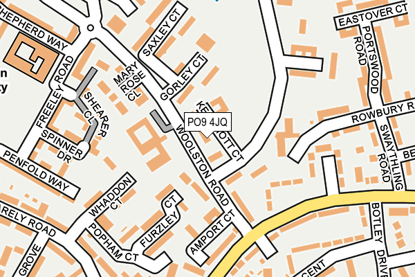 PO9 4JQ map - OS OpenMap – Local (Ordnance Survey)