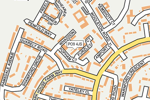 PO9 4JS map - OS OpenMap – Local (Ordnance Survey)