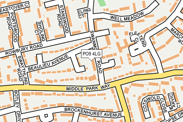 PO9 4LG map - OS OpenMap – Local (Ordnance Survey)