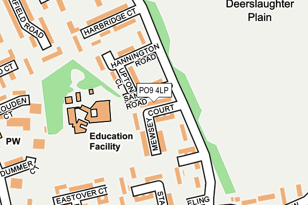 PO9 4LP map - OS OpenMap – Local (Ordnance Survey)