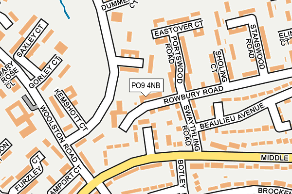 PO9 4NB map - OS OpenMap – Local (Ordnance Survey)
