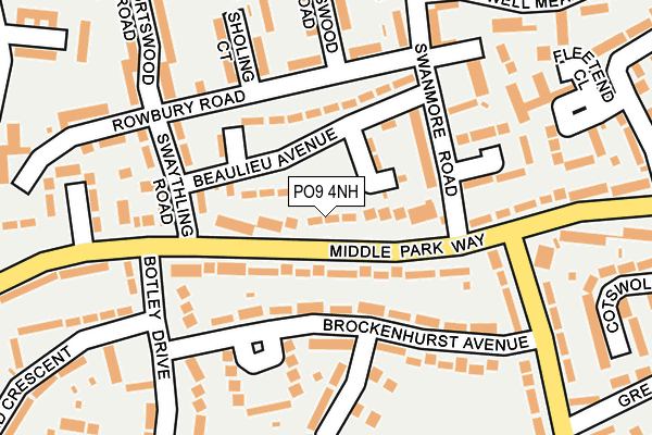 PO9 4NH map - OS OpenMap – Local (Ordnance Survey)