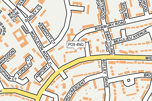 PO9 4NQ map - OS OpenMap – Local (Ordnance Survey)