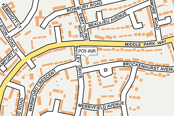 PO9 4NR map - OS OpenMap – Local (Ordnance Survey)