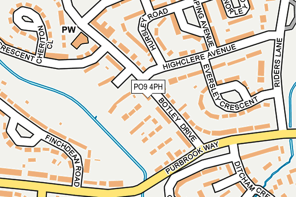 PO9 4PH map - OS OpenMap – Local (Ordnance Survey)