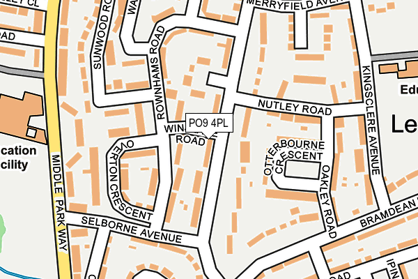 PO9 4PL map - OS OpenMap – Local (Ordnance Survey)