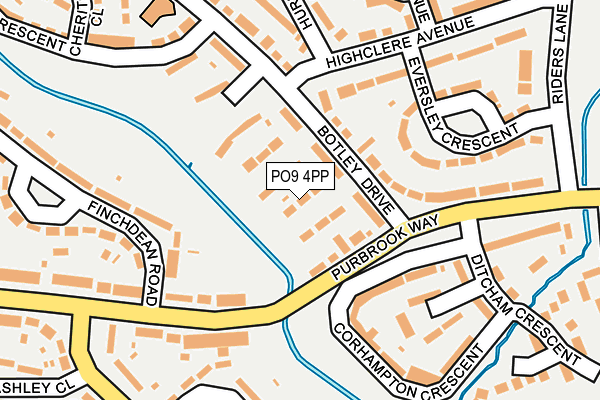 PO9 4PP map - OS OpenMap – Local (Ordnance Survey)