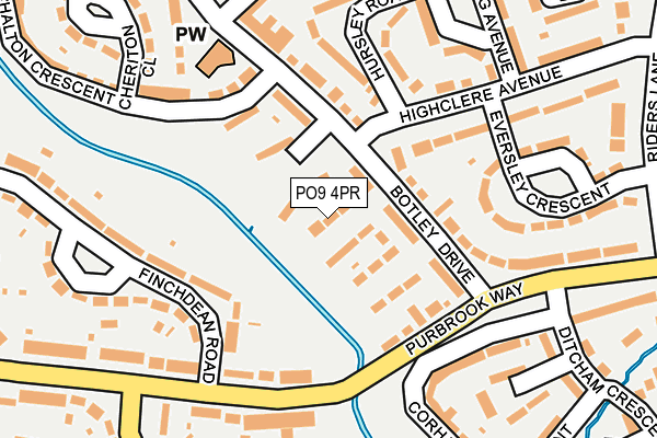 PO9 4PR map - OS OpenMap – Local (Ordnance Survey)