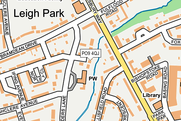 PO9 4QJ map - OS OpenMap – Local (Ordnance Survey)