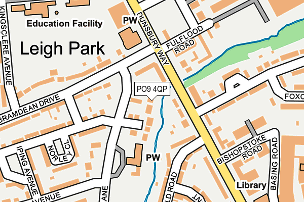 PO9 4QP map - OS OpenMap – Local (Ordnance Survey)