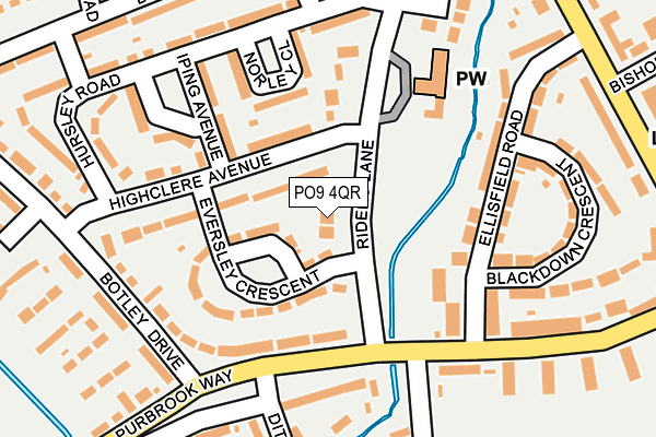 PO9 4QR map - OS OpenMap – Local (Ordnance Survey)