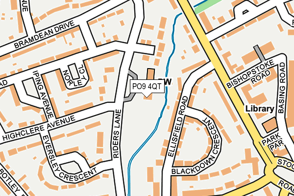 PO9 4QT map - OS OpenMap – Local (Ordnance Survey)