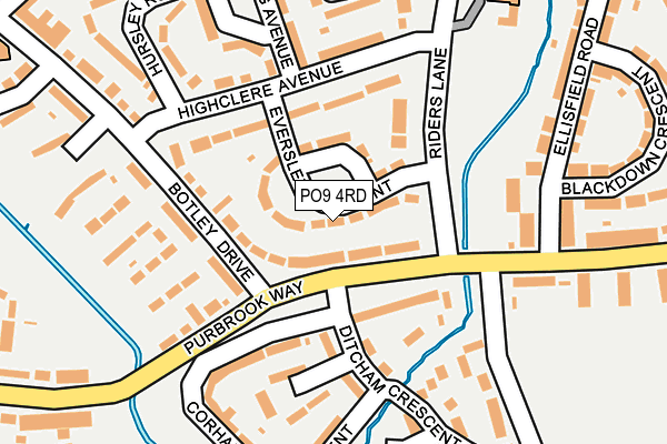 PO9 4RD map - OS OpenMap – Local (Ordnance Survey)