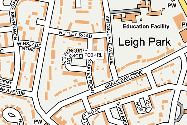 PO9 4RL map - OS OpenMap – Local (Ordnance Survey)