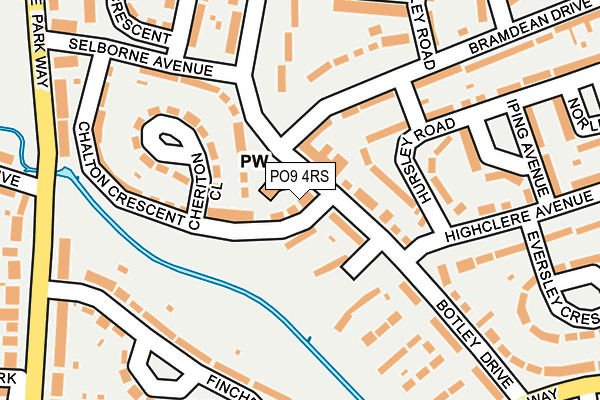 PO9 4RS map - OS OpenMap – Local (Ordnance Survey)