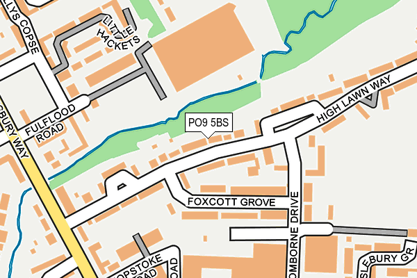 PO9 5BS map - OS OpenMap – Local (Ordnance Survey)