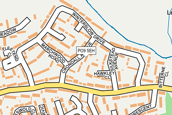 PO9 5EH map - OS OpenMap – Local (Ordnance Survey)