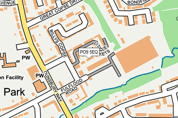 PO9 5EQ map - OS OpenMap – Local (Ordnance Survey)