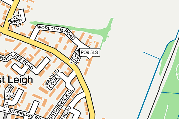 PO9 5LS map - OS OpenMap – Local (Ordnance Survey)