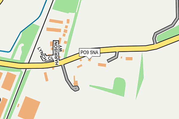 PO9 5NA map - OS OpenMap – Local (Ordnance Survey)
