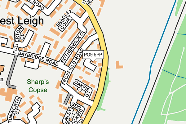 PO9 5PP map - OS OpenMap – Local (Ordnance Survey)