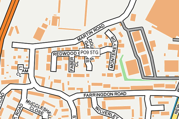 PO9 5TG map - OS OpenMap – Local (Ordnance Survey)