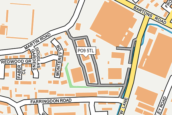 PO9 5TL map - OS OpenMap – Local (Ordnance Survey)