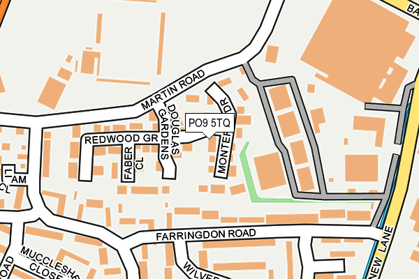 PO9 5TQ map - OS OpenMap – Local (Ordnance Survey)