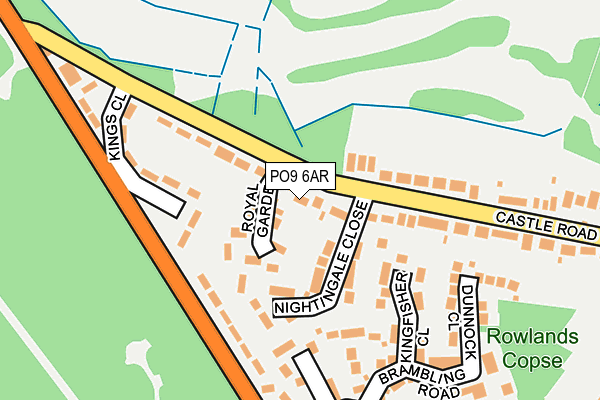 PO9 6AR map - OS OpenMap – Local (Ordnance Survey)